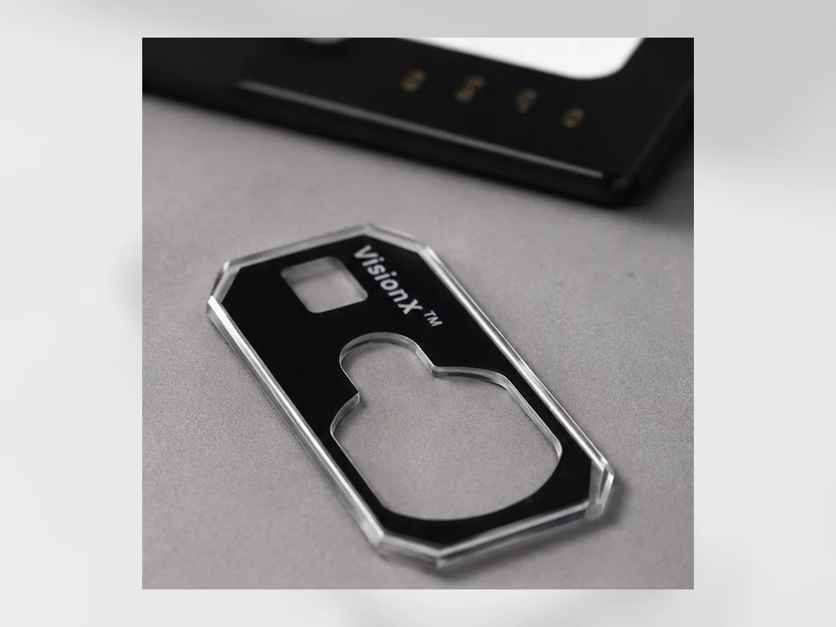 Acrylic optical lens surface used for print registration planning