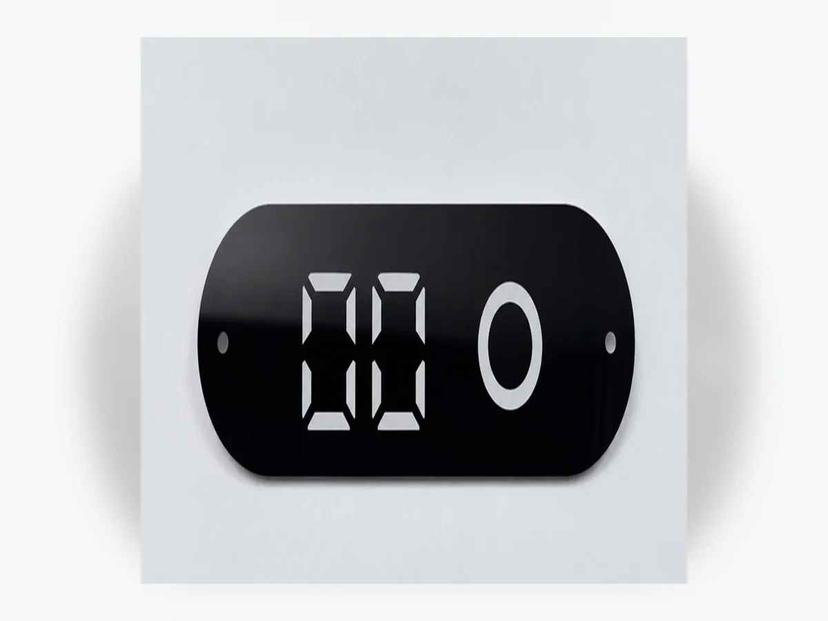 Custom acrylic lens features reviewed before adhesive layout