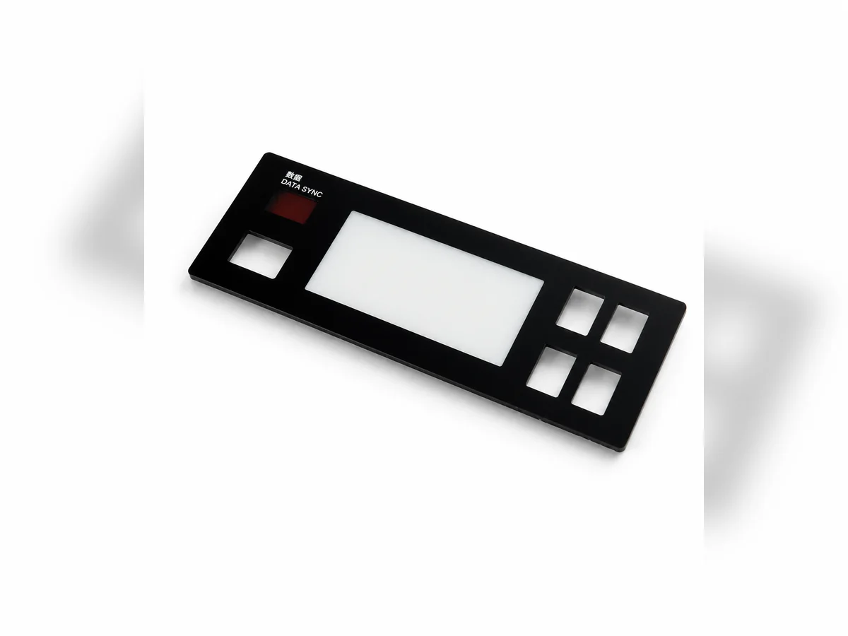 Custom acrylic panel openings prepared from buyer drawings