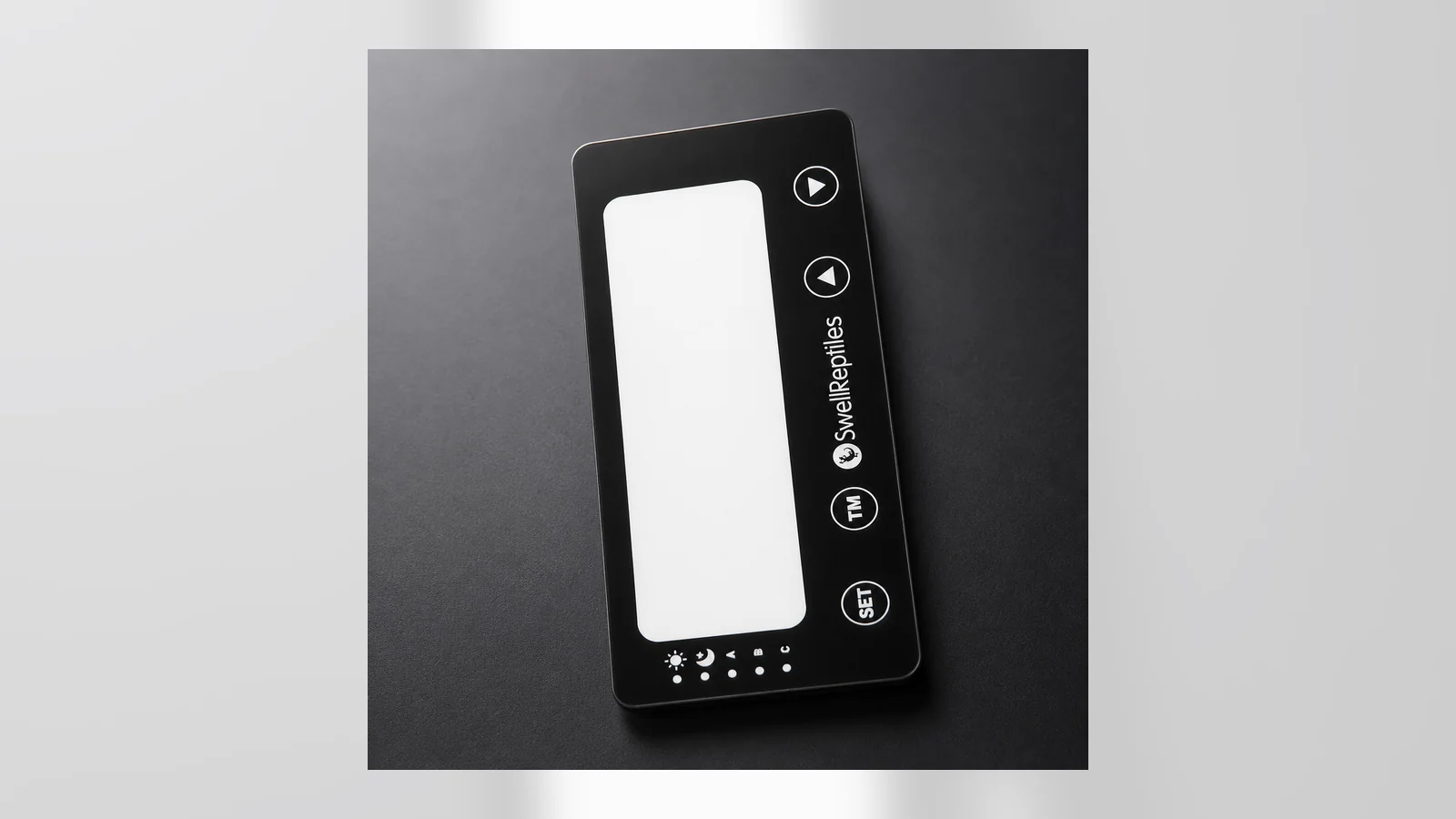 Custom acrylic panel used for PMMA material evaluation